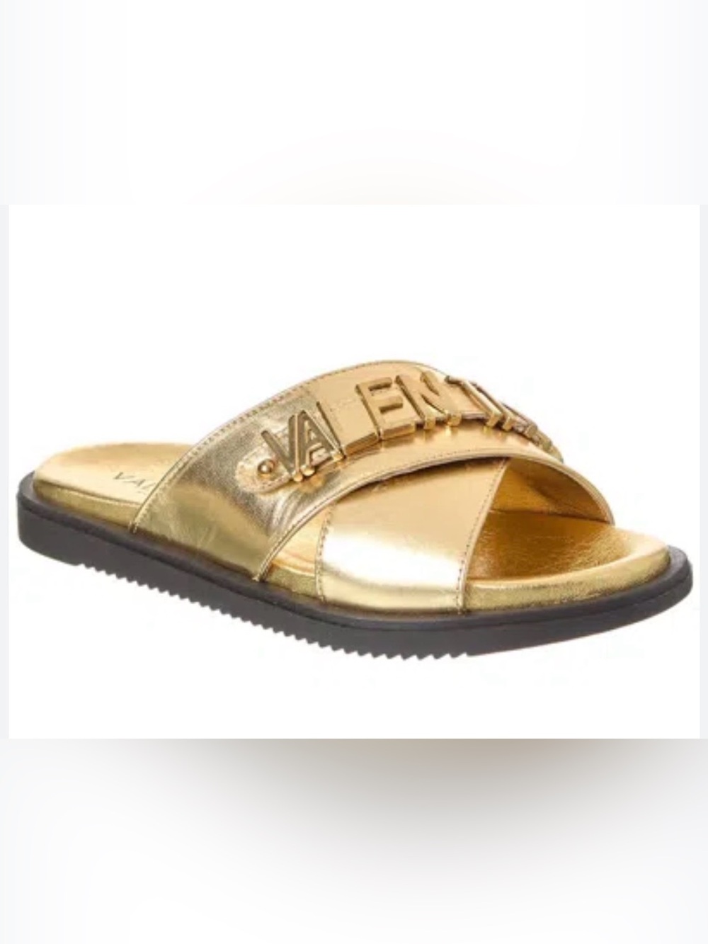 NEW! VALENTINO BY MARIO VALENTINO Gea Leather Sandal In Gold US 7